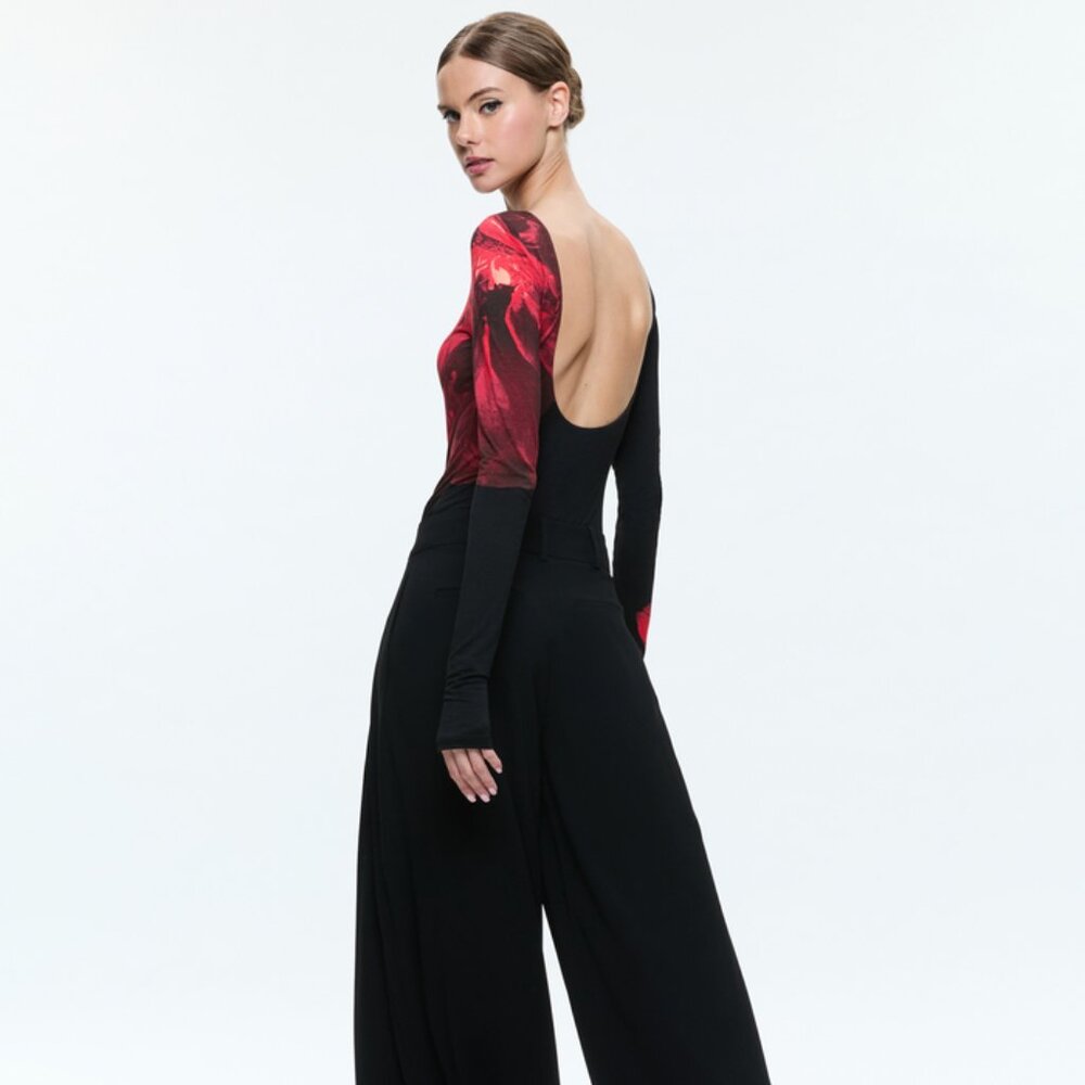 Alice & Olivia Masako Floral Bodysuit (S)